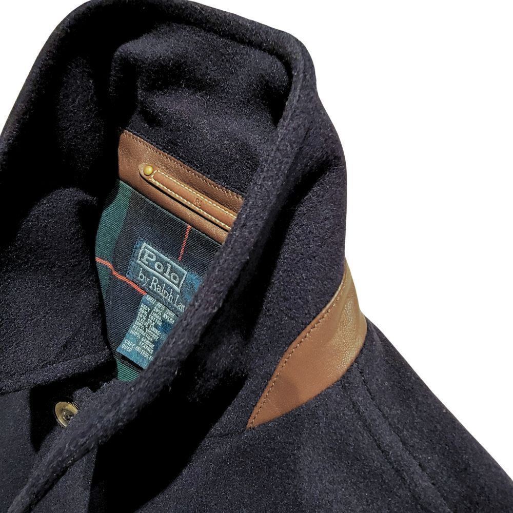 *RARE* POLO RALPH LAUREN Silk, Wool, Leather & Corduroy Bomber Jacket Mens M - Picture 7 of 16